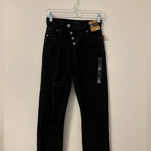 NWT aeropostale black ripped mom straight leg jeans